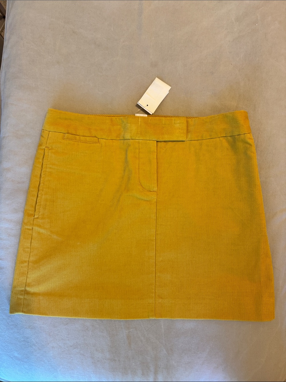 J. Crew Mustard Corduroy Mini Skirt